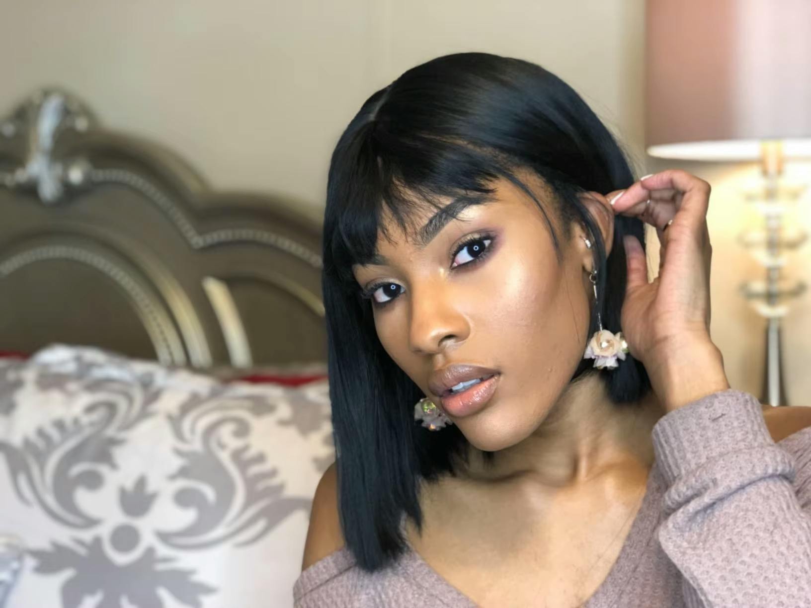 ✨ 100% Human Hair – Natural Bangs for Effortless Style