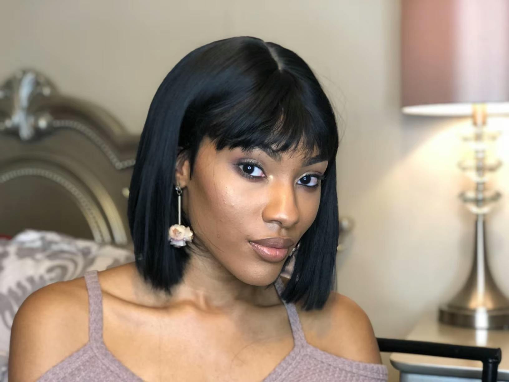 ✨ 100% Human Hair – Natural Bangs for Effortless Style