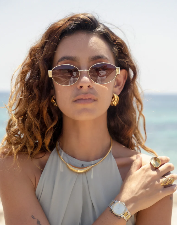 ๐ฅHOT SALE | Trendy Oval Sunglasses โ Metal Frame, Vintage Style, UV Protection ๐ Fashion Shades for Men & Women!