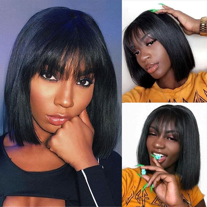 ✨ 100% Human Hair – Natural Bangs for Effortless Style