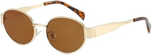 Small Metal Frame Oval Sunglasses For Women Fashion Luxury Shades Uv Eyewear Men Vintage Sun Glasses