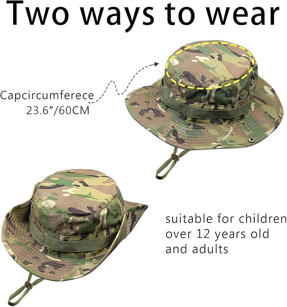 🏕️🌄 Fishing, Hiking & Travel Set – Camo Sun Hat + Balaclava + Glasses Combo